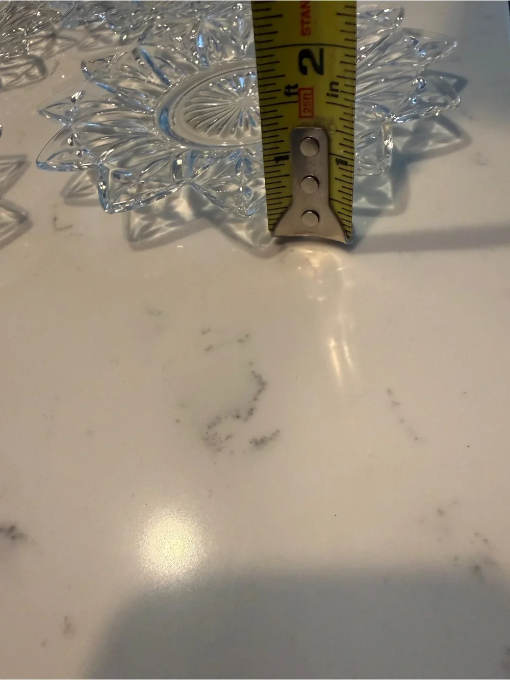 Vintage Clear Glass Flower Trinket Dishes Candle Holders Set of 4